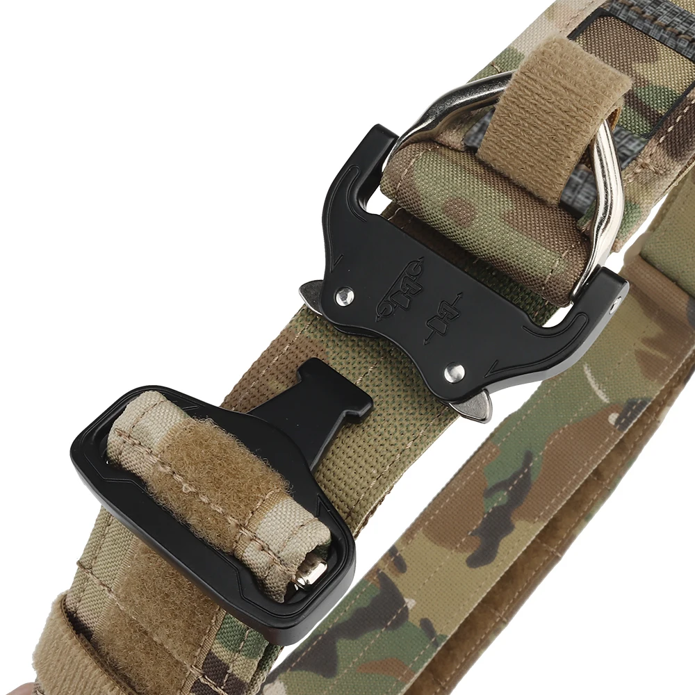 Tactical Combat Assault Belt 3 Camadas Cintura Cintura Quick Release CS Wargame Caça Airsoft Militar Diário Cintura Com Cabide