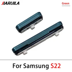 Enhanced Side Volume and Power Button Key Set Replacement (S22 Green)