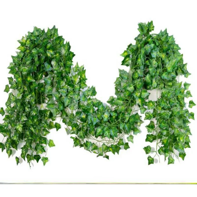 2,1 m künstliche Pflanze grün Efeu blatt Girlande Seide Wandbehang Rebe Hausgarten Dekoration Hochzeits feier DIY gefälschten Kranz Blätter