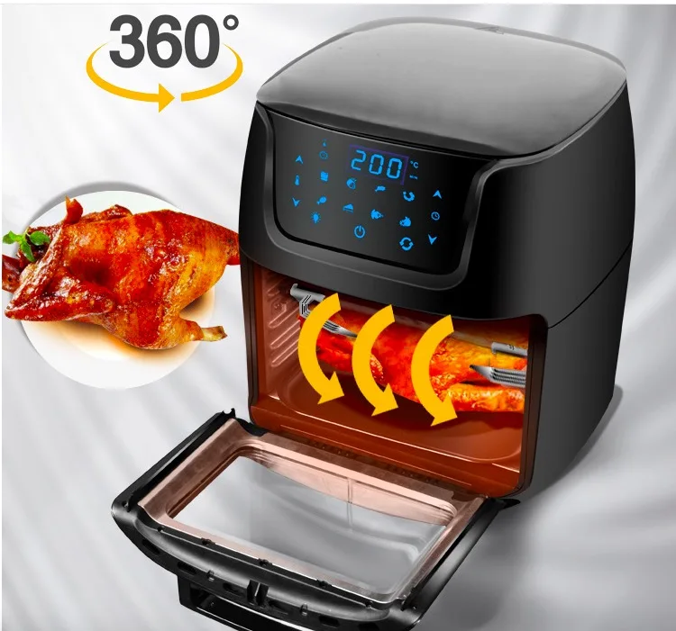 Bachelor opleiding Treble theorie Visual Air Fryer Household Large Capacity Electric Fryer Chip Machine 12l  Electric Oven - Electric Deep Fryer Parts - AliExpress