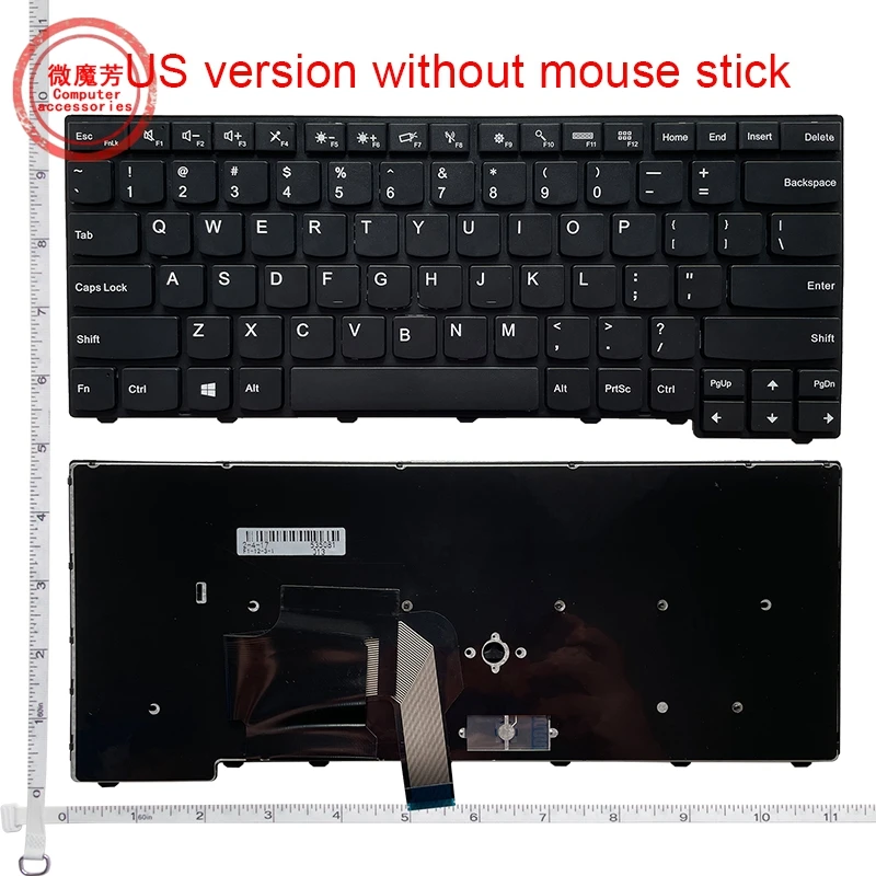 Teclado Inglês para Notebook. sem Luz de Fundo Compatível com Lenovo Thinkpad L440 L450 L460 L470 T431s T440 T440p T440s T450 T450s E440 E431s T460.