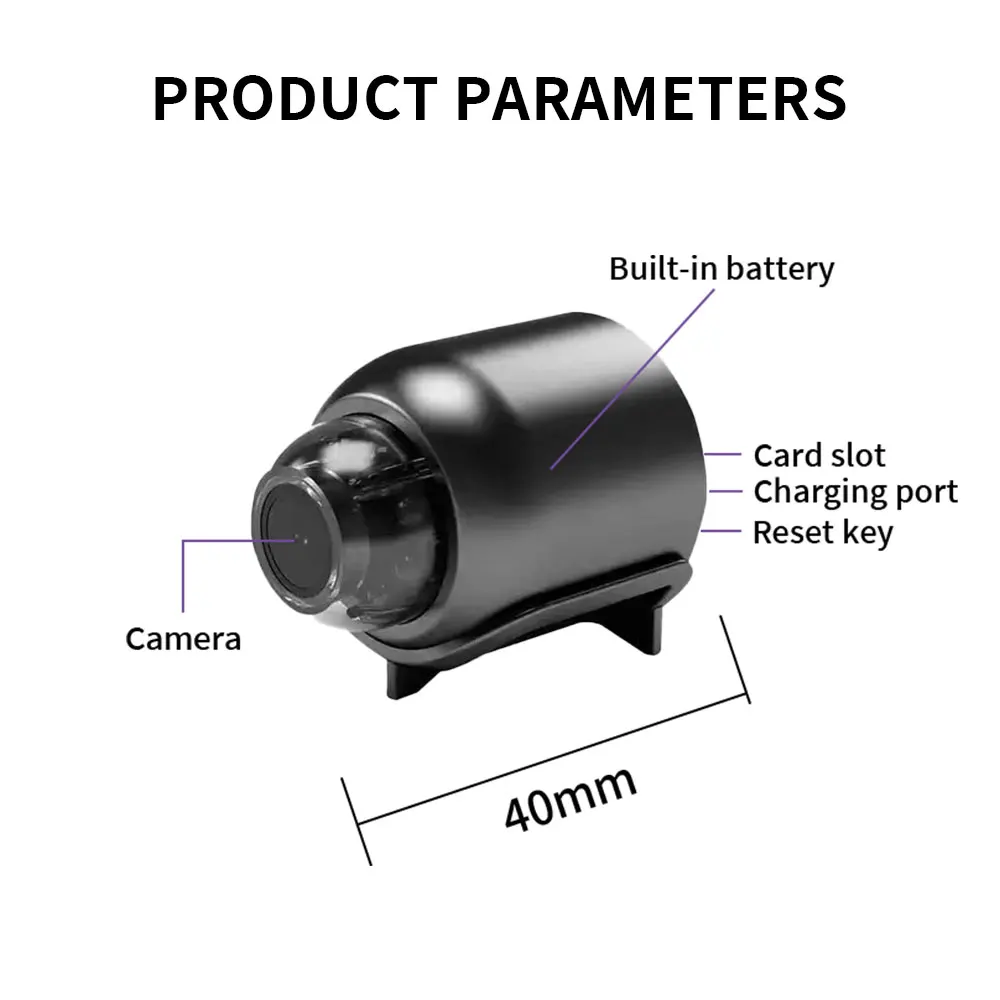 New X5 Mini Camera 1080P Clear Night Vision Security Protection Camera HD WiFi Wireless Video Recorder Cam Smart Home Camera 6