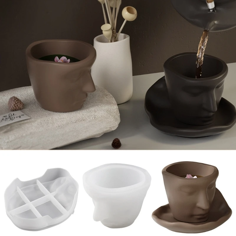 

Abstract Art Face Mold DIY Epoxy Resin DIY Crafts Casting Mold Cup/Dish Mould