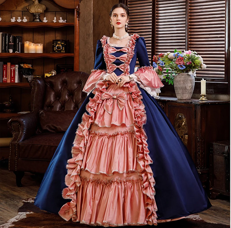 Renaissance Princess Cinderella Evening Prom Gown Theatrical Cosplay Dress 150 