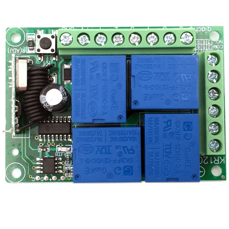433mhz dc12v 4 gang receptor transmissor 04