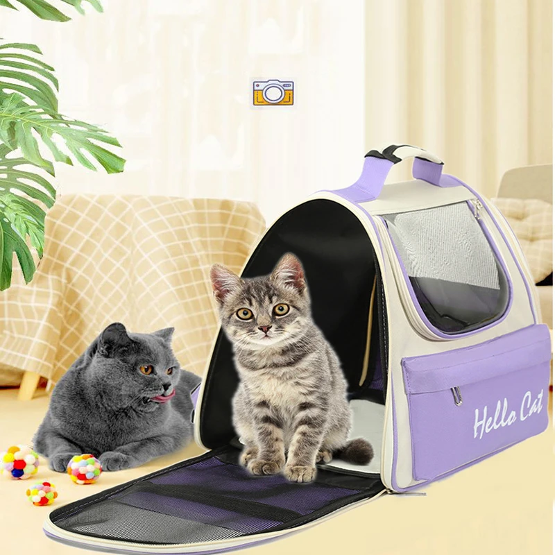 Portable Pet Cat Carrier Bags Breathable Pet Shoulder Bag Outdoor Travel Space Capsule Cage Transport Bag for Cats Small Dog