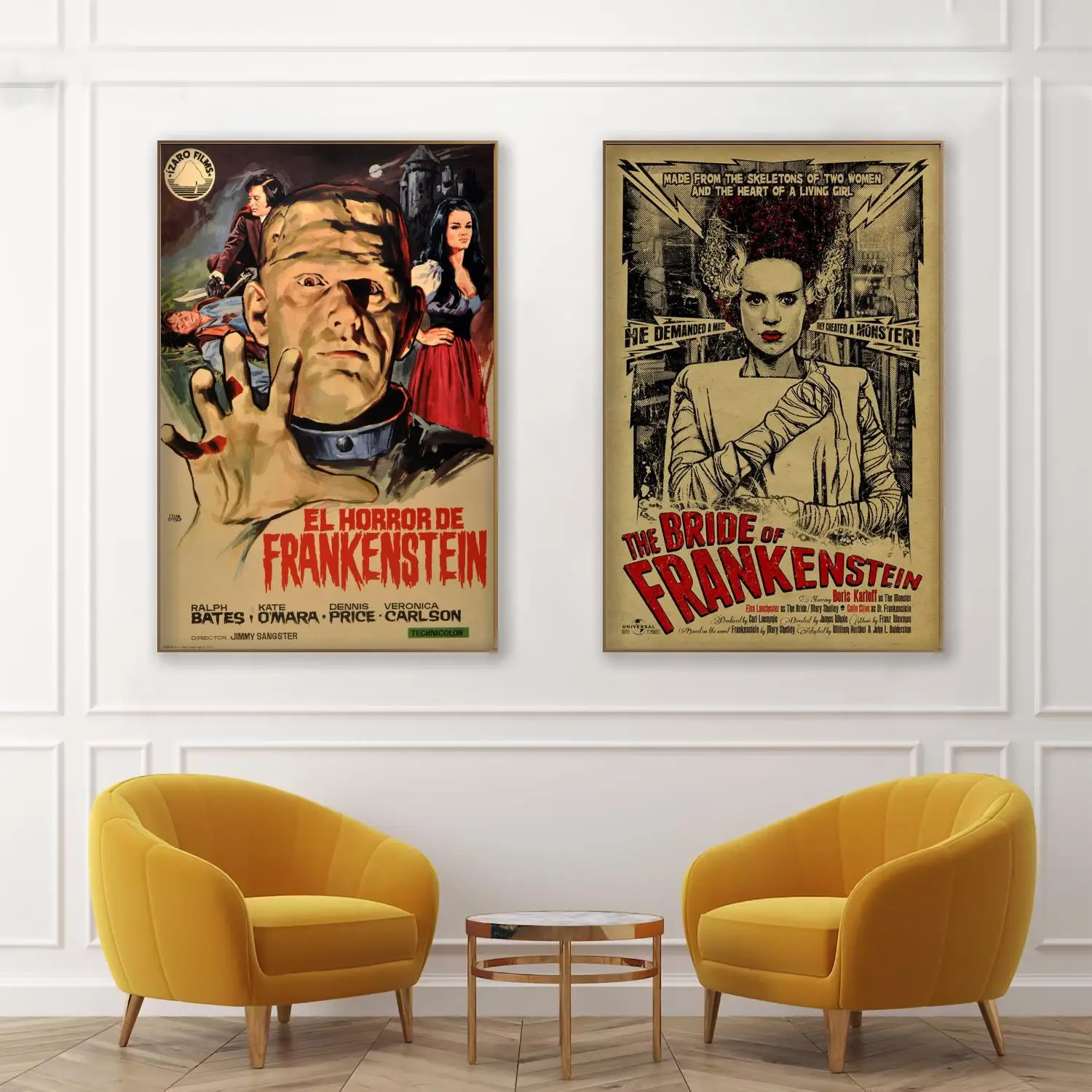 Frankenstein Poster Bride Frankenstein Canvas Posters Painting