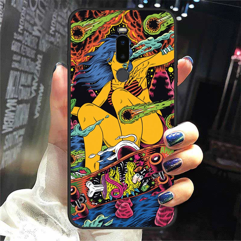 meizu phone case with stones black For Meizu Note 8 Case Cases For Meizu M8 Lite Note8 M8 Note Cover Phone Covers Bumpers Psychedelic Trippy Art best meizu phone cases Cases For Meizu