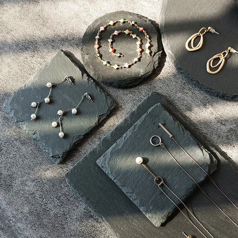 Jewelry display rack, black hole stone jewelry display rack, earring jewelry ring necklace display, shooting props