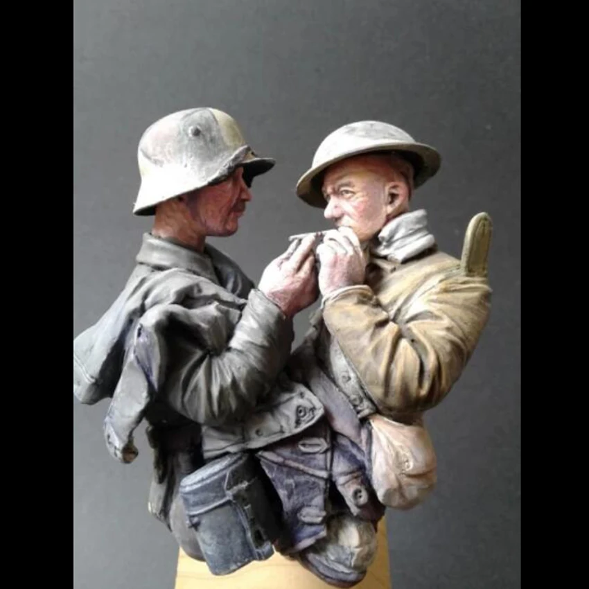 

1/10 старинные солдаты освещение (2 буст) фотонаборы миниатюрный солдат несобранный Неокрашенный