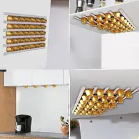 Coffee Capsule Holder Wall-mounted Punch-free Coffee Organizer Plastic Vintage Capsules Storage Rack Coffee Tabletop Decoration 2