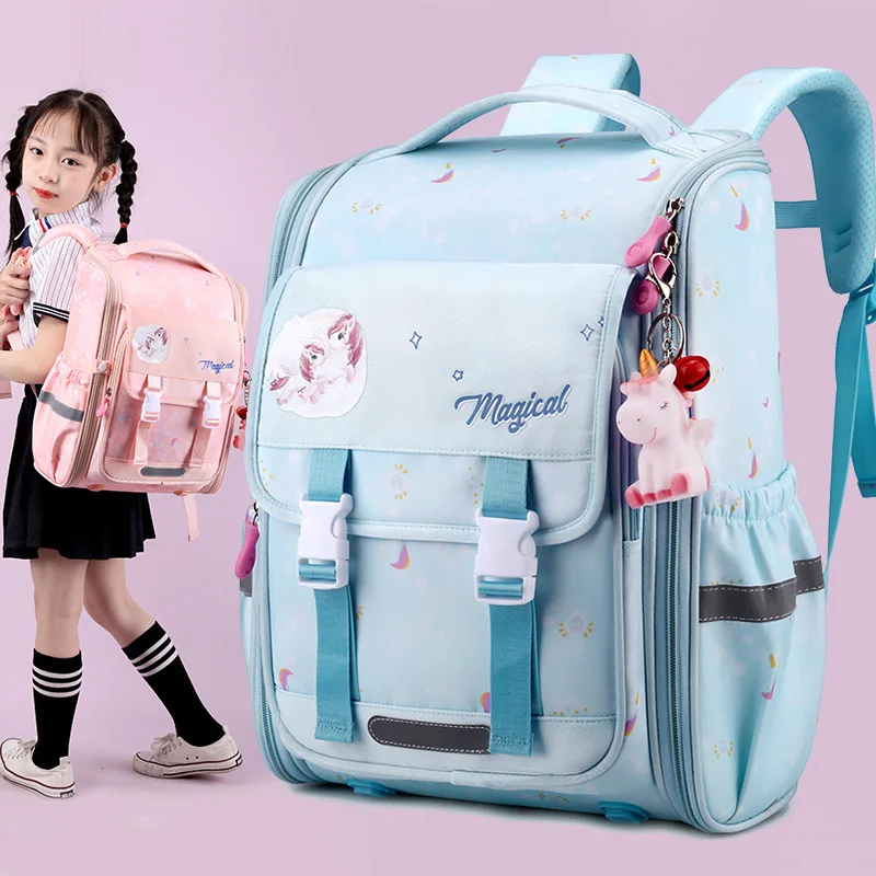 children's-backpack-for-girl-school-primary-bags-children-backpacks-large-capacity-bag-waterproof-multiple-pockets-schoolbags