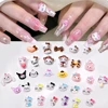 50pcs Mini Leopard Hello Kitty Nail Charms 3D Leopard Print Ribbon Bow DIY Accessorie Pochacco Fashion Sanrio Cartoon Nails Deco 5