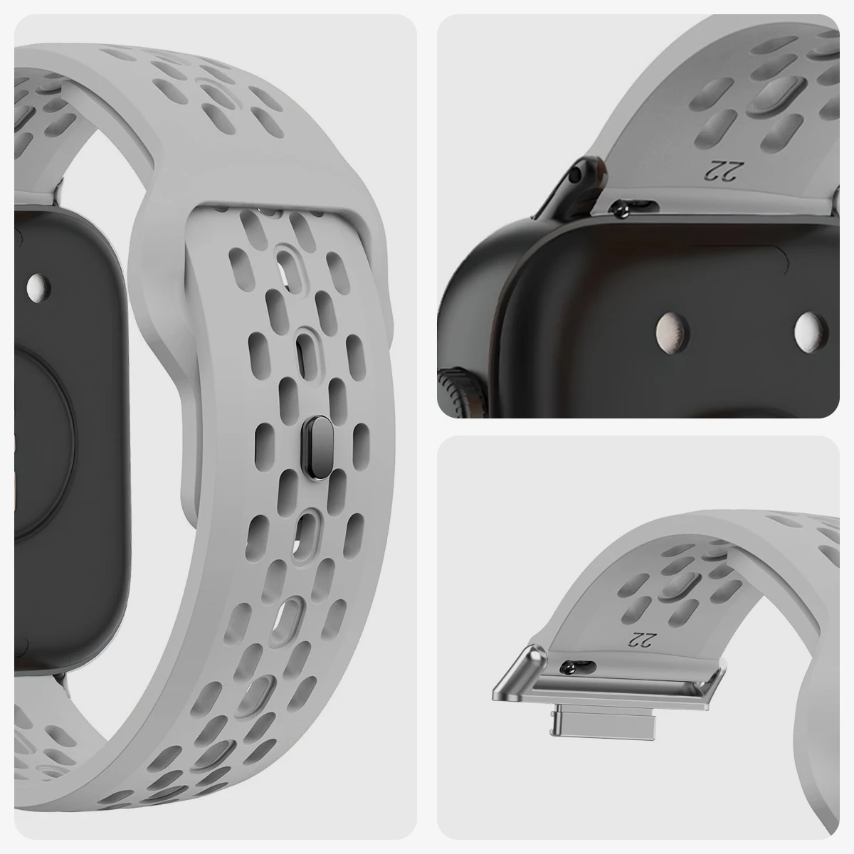 Breathable Sports Silicone Replacement Strap - Universal Fit Wristband Bracelet