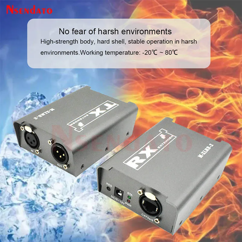 Digital One way Bi-directional XLR Audio Extender Over RJ45 200M Audio Transmitter and Receiver Kit For TV Box Hifi Home Theater