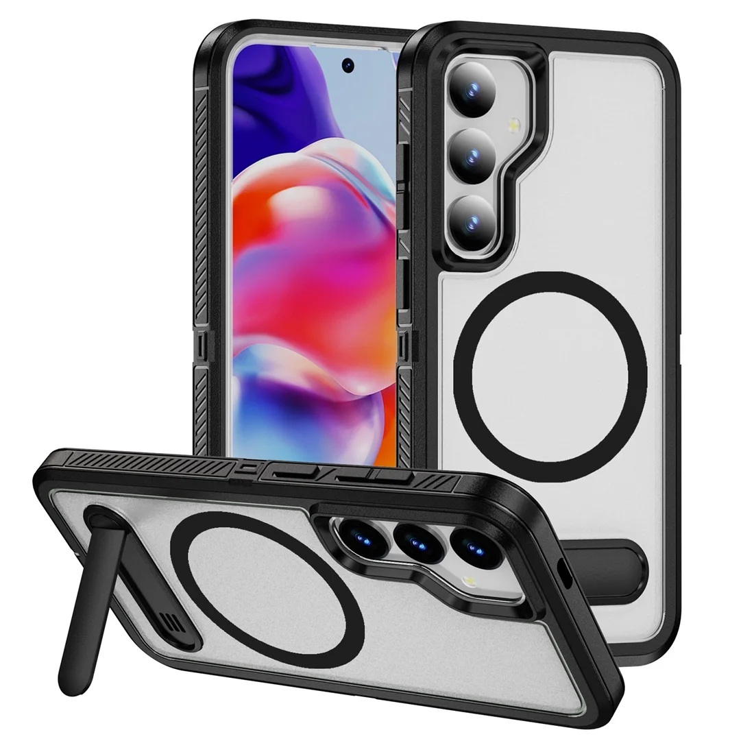 Magnetic Slim Fit Case with Drop Protection and Built-in Kickstand