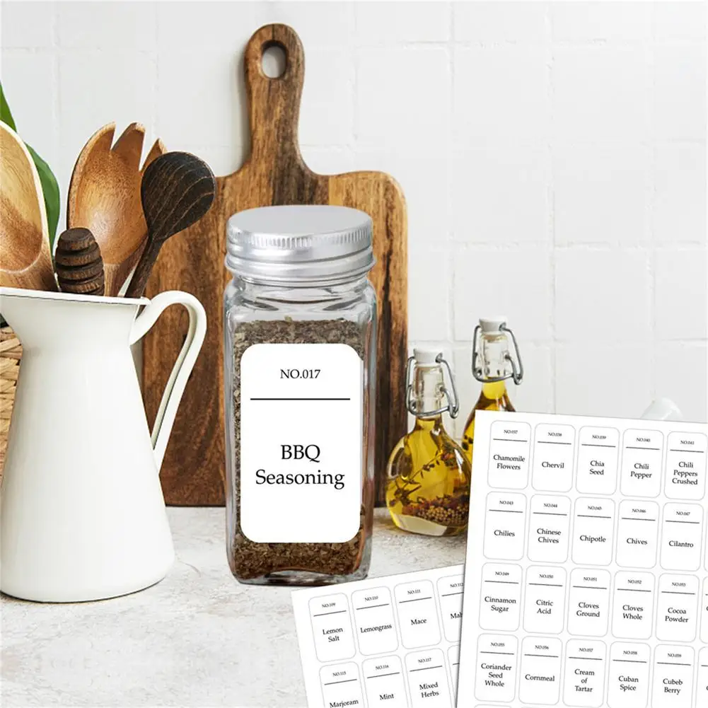 Talented Kitchen 145 Preprinted Spice Jar Labels With Seasoning