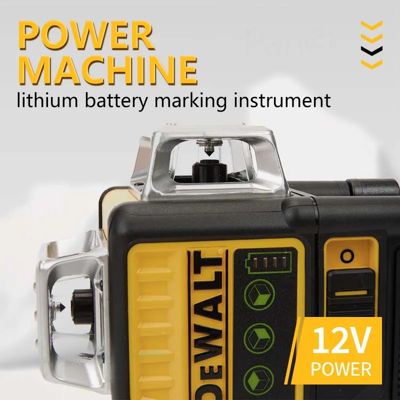 Dewalt DW089LG 3 Sides*360 Degree Vertical Lines Laser Level Meter Outdoor 12V Lithium Battery Horizontal Green Light Level 3