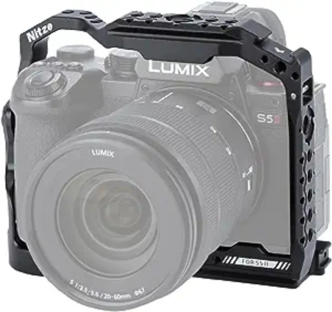 Nitze S5 Ii Cage Nato Rails,Arca Swiss Plate,Cold Shoe Mount Design Per Fotocamera Panasonic Lumix S5 Ii