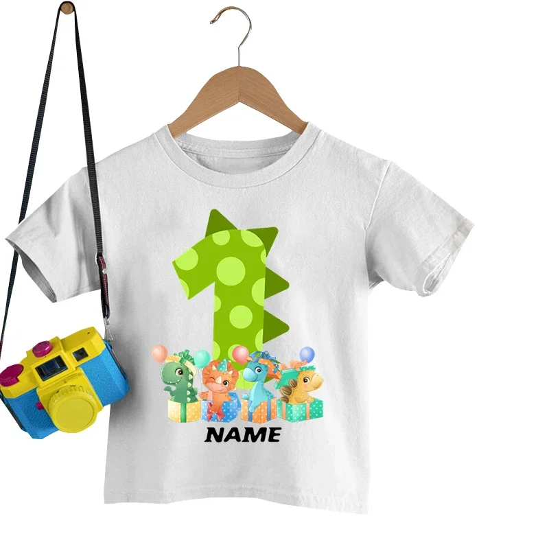 

Custom T Shirt Boys T Shirts Kids Tshirt Birthday Custom T-shirts Boy Clothes Summer Tops Dinosaur Game Cartoon Children Clothes