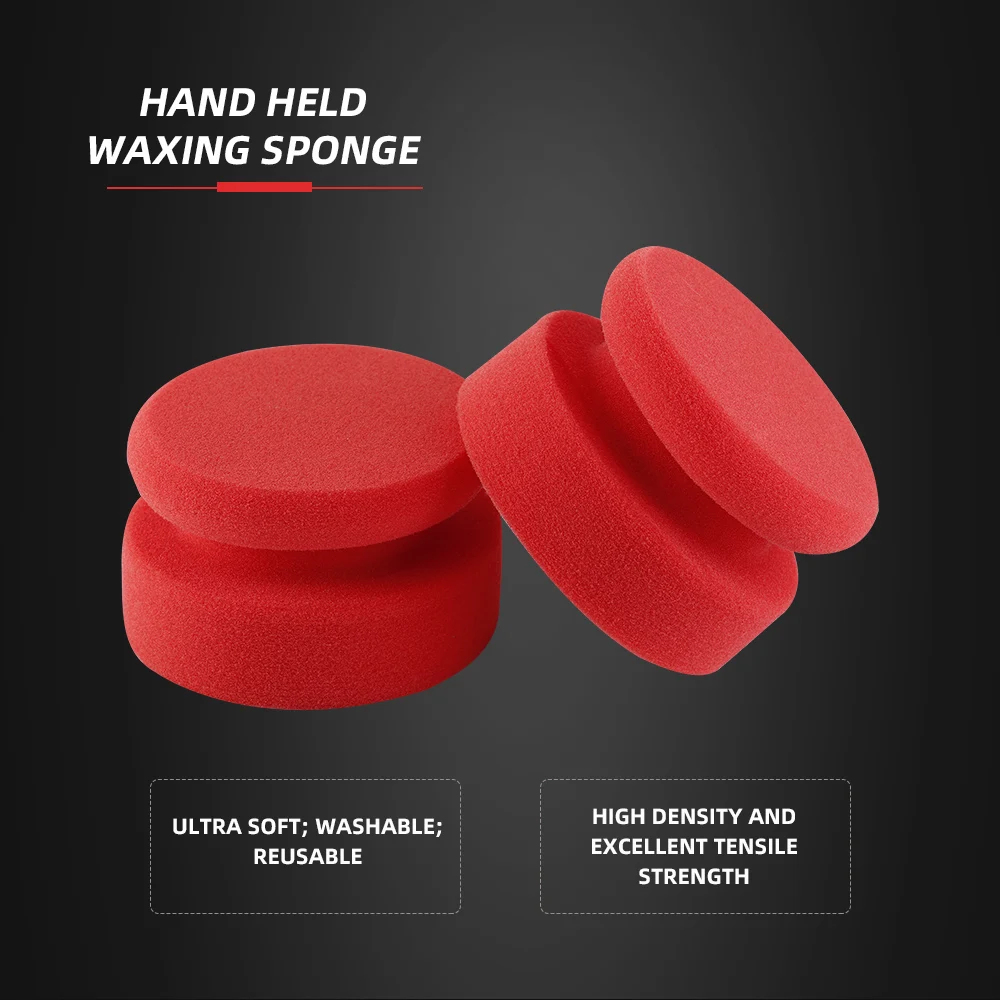 SPTA 1pc Hand Wax Applicator Sponge Compound Car Beauty Auto Paint Care Polishing Foam Pad