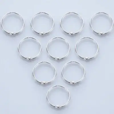 20Pcs 금속 바인더 링 루스 리프 인덱스 카드용 컴팩트 스냅 북 링 DIY 메모장 키 체인 스크랩북 바인딩 액세서리