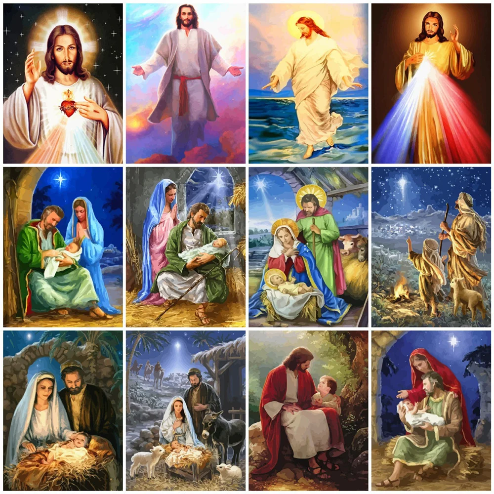 Christianity Jesus Diamond Painting Virgin Mary Faith Religious Art