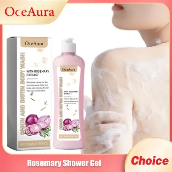 Gel doccia al rosmarino Migliora l'illuminare la pulizia profonda delicata Mantenere l'idratazione Fragranza duratura Lavaggio del corpo Gel doccia esfolianti 1