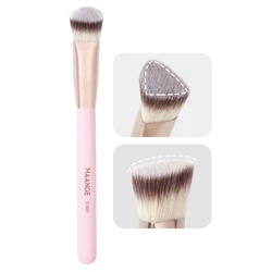 Under Eye Concealer & Foundation Triangle Brush for Liquid and Cream Blending (Pink)