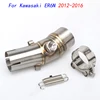 Escape Motorcycle Mid Connect Tube Middle Link Pipe Stainless Steel Exhaust System For Kawasaki ER6N 2012-2016
