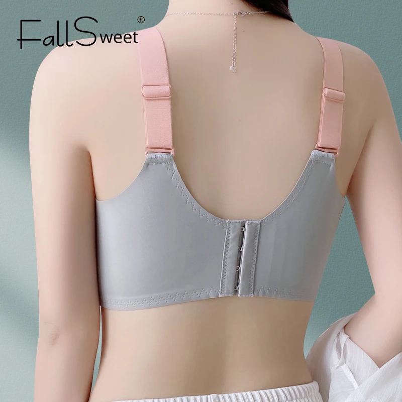 FallSweet Lace Bra Plus Size Sexy Bralette For Women Push Up thin Lace Underwear Wireless Lingerie Seamless Female Brassiere