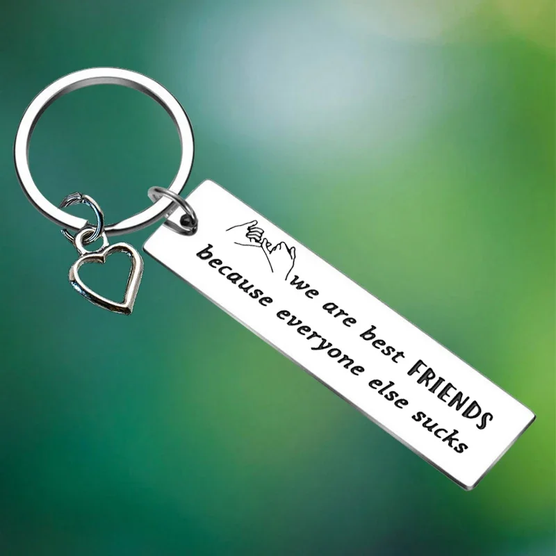 

Funny Friends Gift Keychain Best Friend Bestie Sister Key Chain Pendant Long Distance Friendship Gift