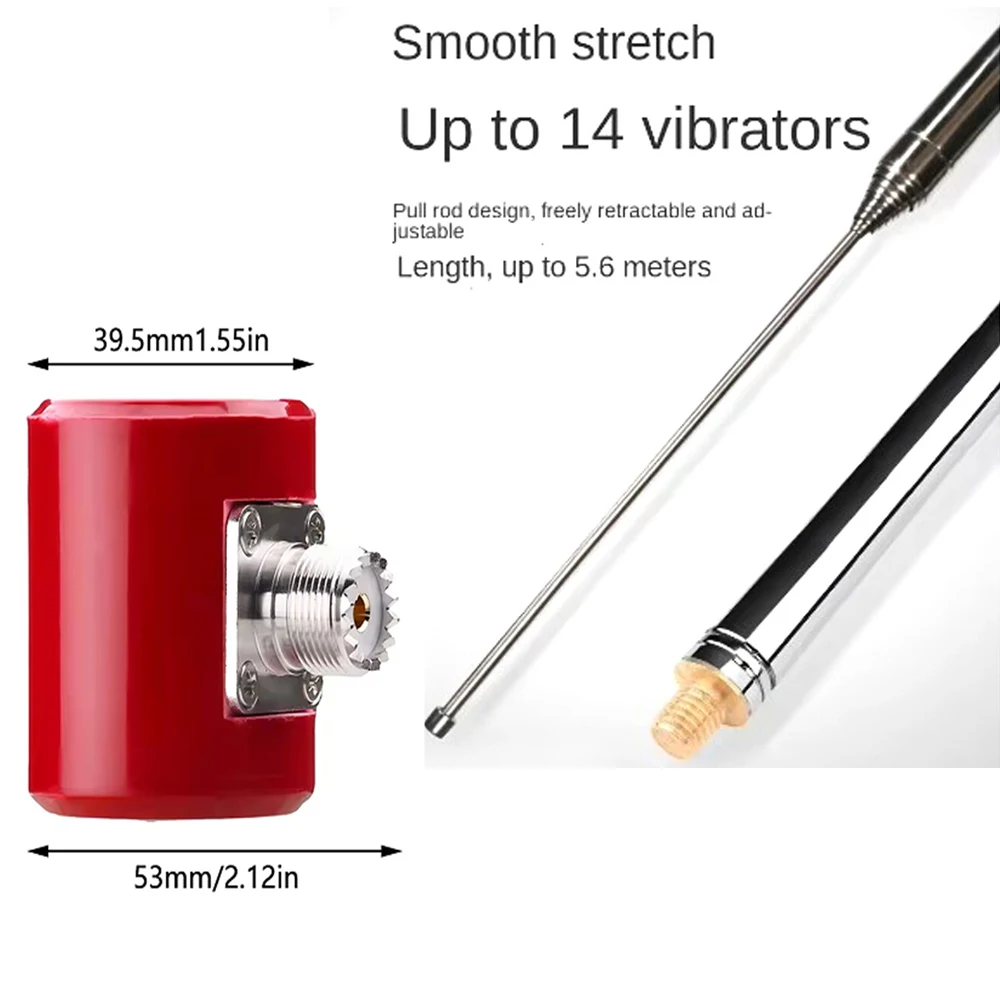 5M/16.4 FT QRP Antenna 14M-30MHz 300W HF Antenna Stainless Steel 1/4 Wavelength