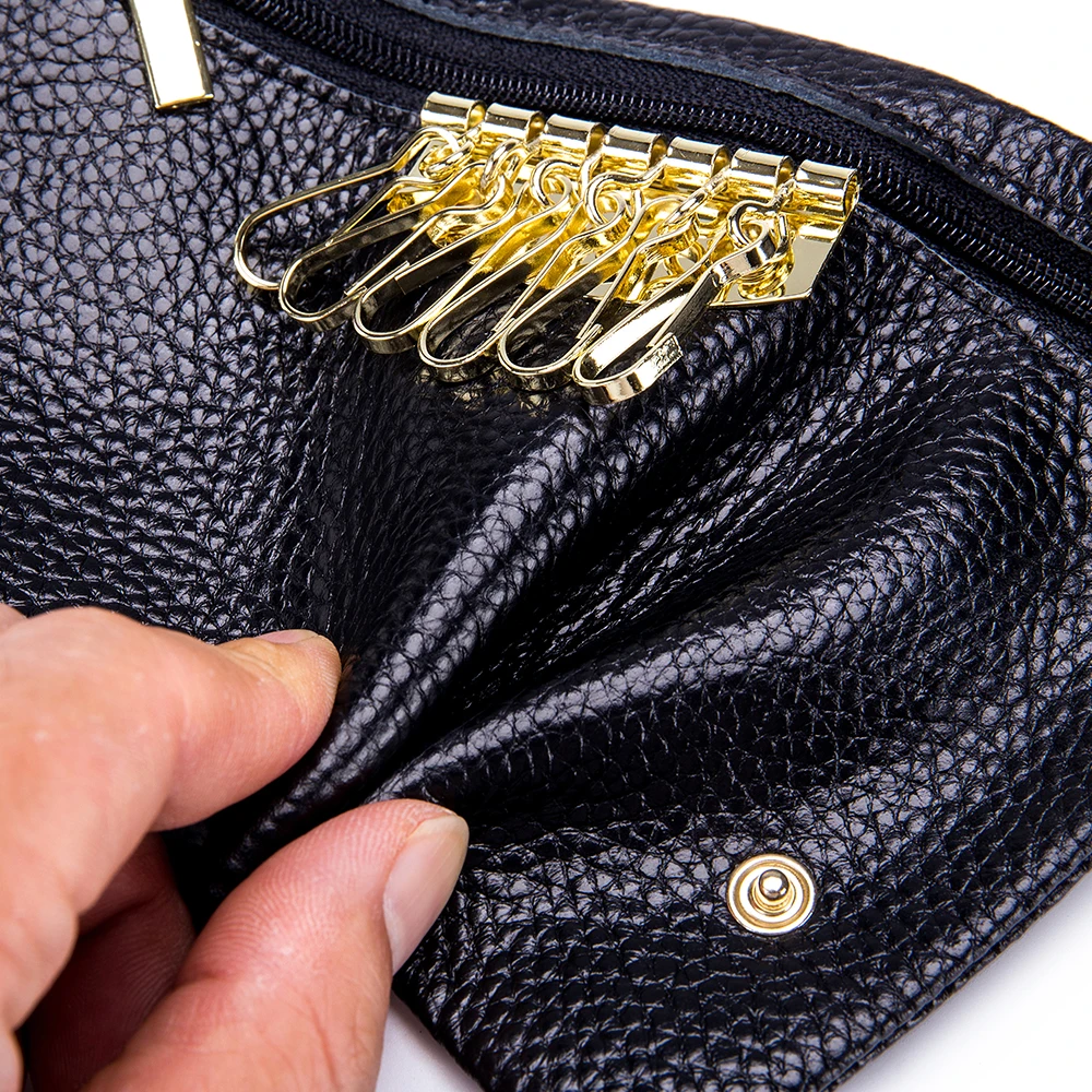 Han edition couples head layer cowhide multi-function key bag change purse fashion contracted the door key package