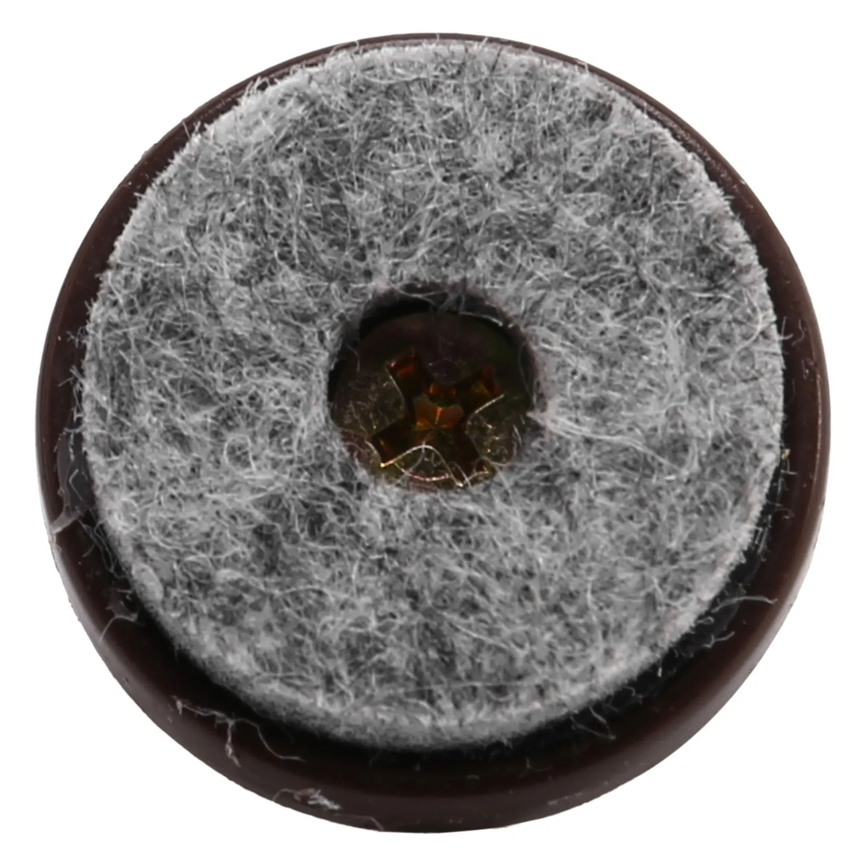 

50 Pcs 1-1/8inch Felt Pads for Furniture Round Screw-in Sliders for Chair Legs, Floor Gliders to Protect Hardwood, Brown