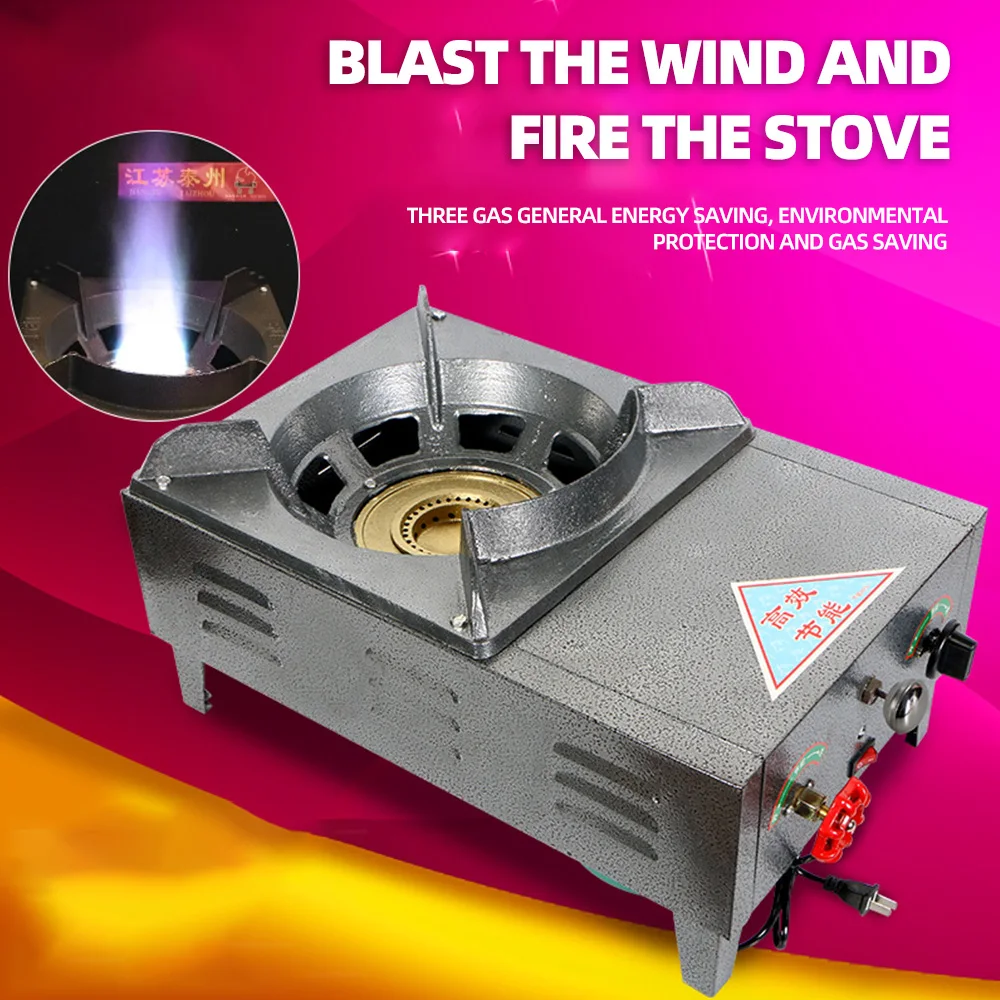 Kitchen Gas Cooker Burner Commercial Fierce Fire Stove Cooktop Desktop Stove Stainless Steel Kompor Gas