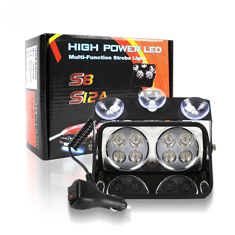 High Power Strobe Light for Car Emergency, Red and Blue Flashing Warning Lights