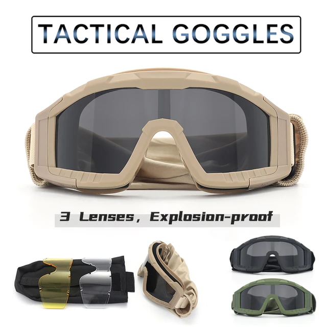 Gafas militares tácticas antivaho para motocicleta, gafas deportivas para  exteriores, a prueba de viento, para Paintball, para hombre - AliExpress