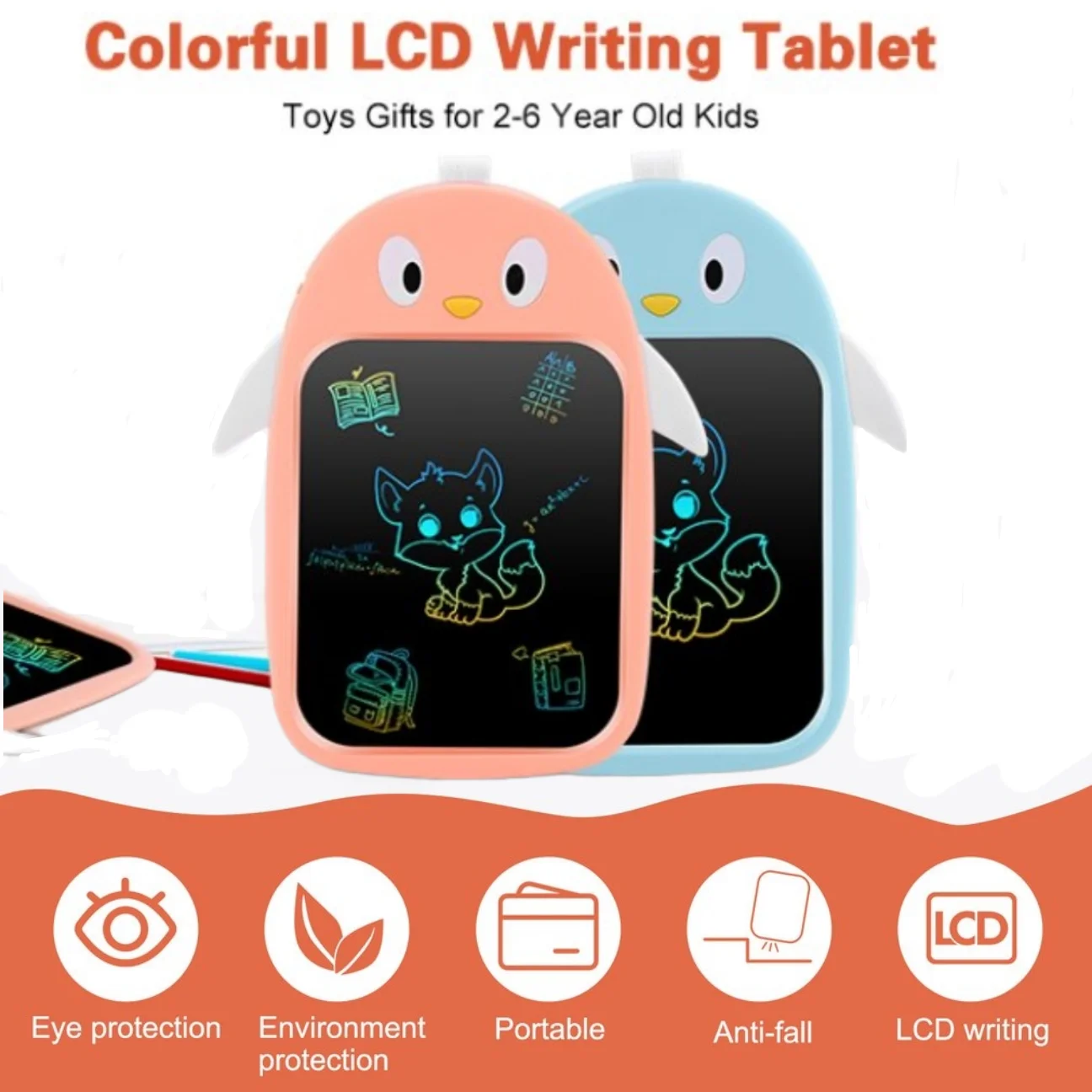 

LCD Writing Tablet Electronic Writting Doodle Board Digital Colorful Handwriting Pad Drawing Graphics Kids Birthday Gift