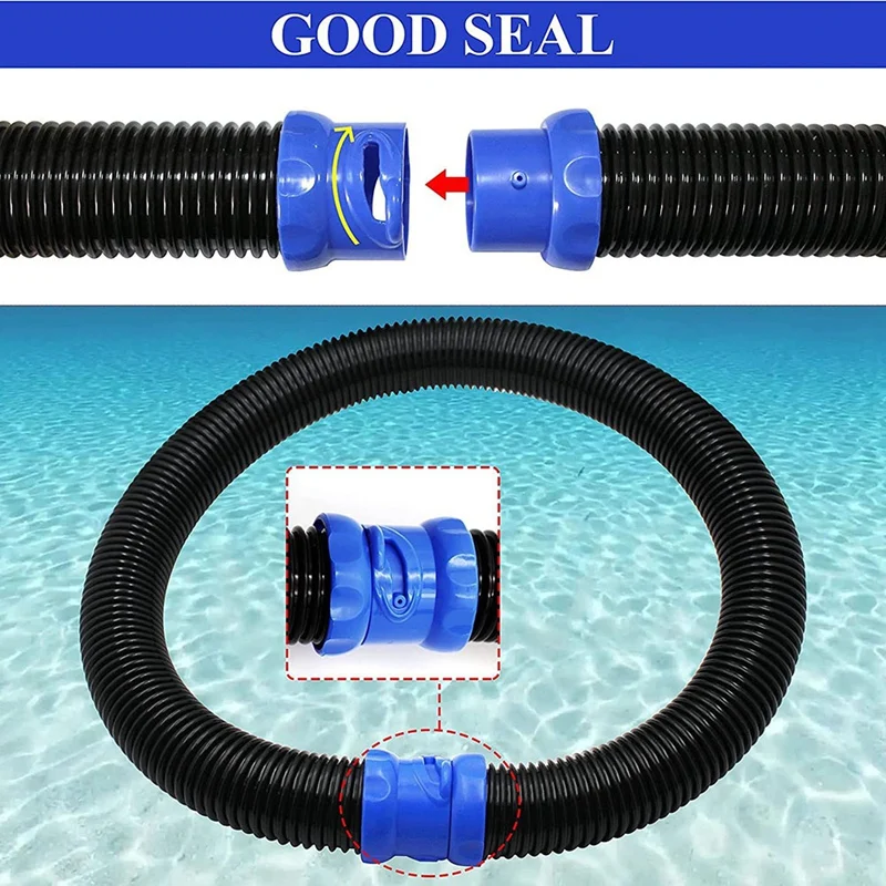 39 Inch R0527700 Pool Vacuum Hose Twist Lock Hose X77094 Pool Vacuum Hose Adapter Set For MX6 MX8 Pool Cleaner Black