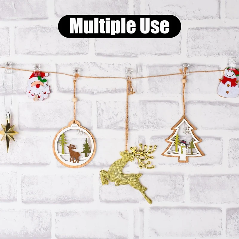 Self Adhesive Clips, 100PCS Plastic Tapestry Wall Hanging Clips For Office, Home, School Organization