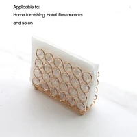 Elegant Napkin Holder for Dining Room Kitchen Countertop Crystal Tissue Box Holder Tissue Dispenser Napkin Rack for Dropshipping 2