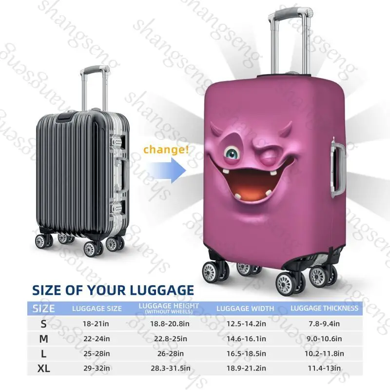 Funny Expression Elastic Luggage Protective Cover Zipper Suitcase Cover Trolley Cover Travel luggage cover