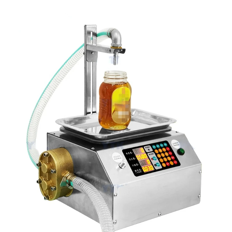 

Desktop Small Automatic High Viscosity Liquid Weighing Filling Machine Electric Honey Bottle Filler Machine