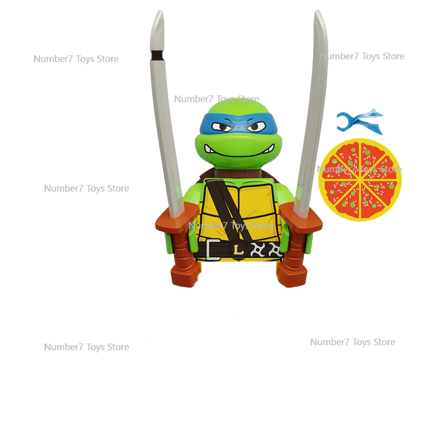 4pcs Teenage Mutant Ninja Turtles Scooter Props Character Building Blocks Cartoon Mini Action Figures Toys Kids Christmas Gifts 3