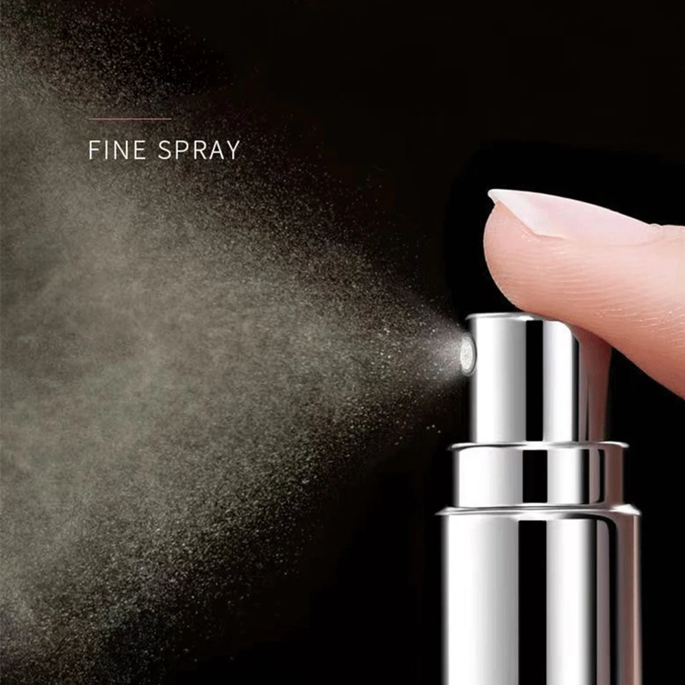 Transparent Square Glass Spray Perfume Bottle - 10/20ml Refillable Travel Atomizer
