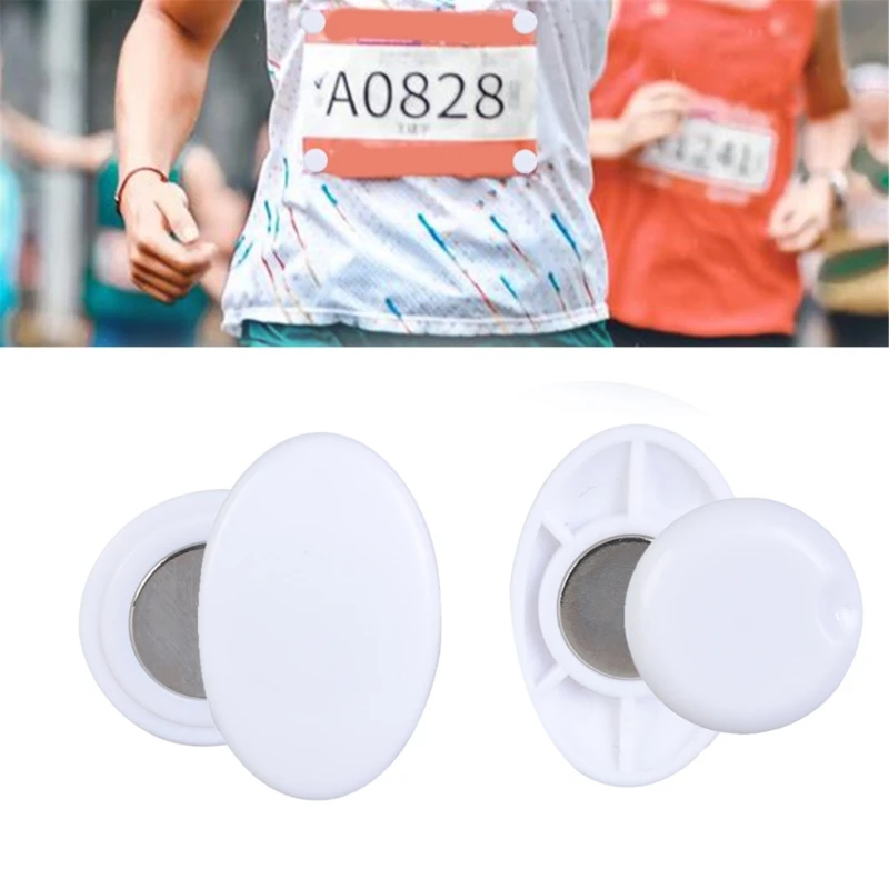 Running Race Number Holder, 4 Pair Number Magnets Running Fix Clip Start Holder, Fix Clip Set 24BD