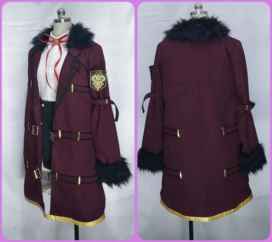 Rikuhatima Aru Costume Cosplay Gioco Blu Archivio Vestito Cosplay Cappotto Camicia Gonne Uniformi per feste di carnevale di Halloween Su misura - immagine 4
