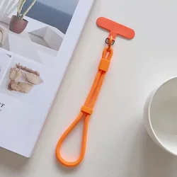 Candy Color Adjustable Wristband Phone Lanyard with Universal Anti - Lost Keychain Strap (Orange)