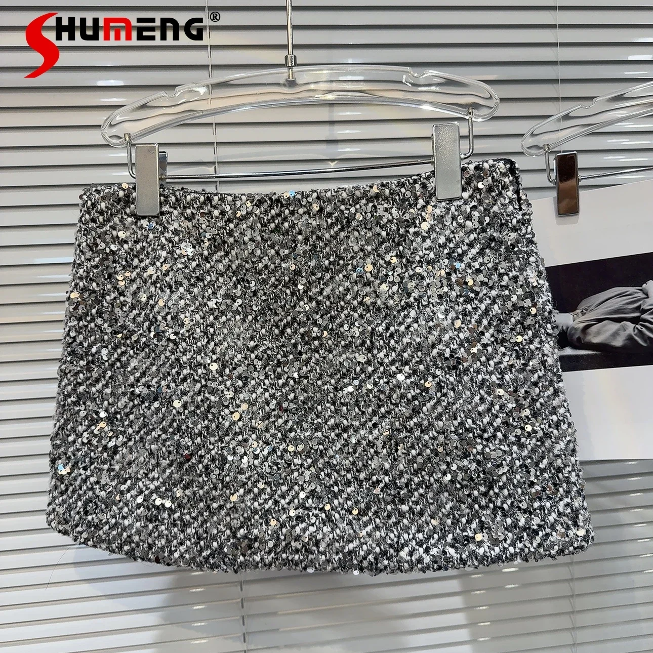 

Fashion 2023 Winter New Hot Girl Lady Sequined Sexy Skirts Feminine Gorgeous Slimming High Street Hip Skirt Women’s Clothes